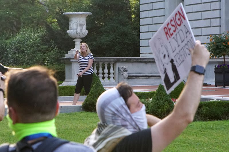 Protest against Mayor Lyda Krewson, in St. Louis, Missouri