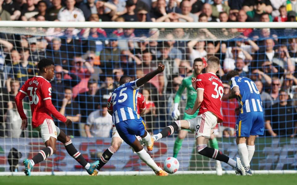 Moises Caicedo scores Brighton's first goal  - Action Images via Reuters