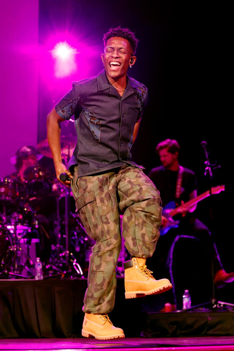 BRELAND performs onstage for the 3rd Annual "BRELAND & Friends" benefit for the Oasis Center at Ryman Auditorium on March 26, 2024 in Nashville, Tennessee.