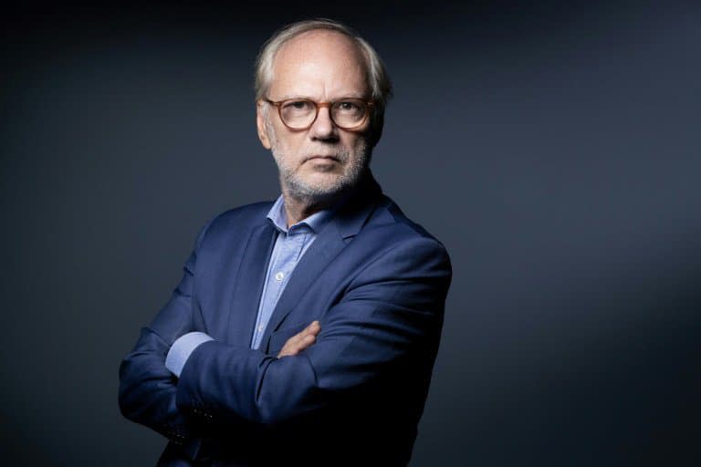 Laurent Joffrin lors d'une séance photo à Paris le 23 juillet 2020 - JOEL SAGET © 2019 AFP