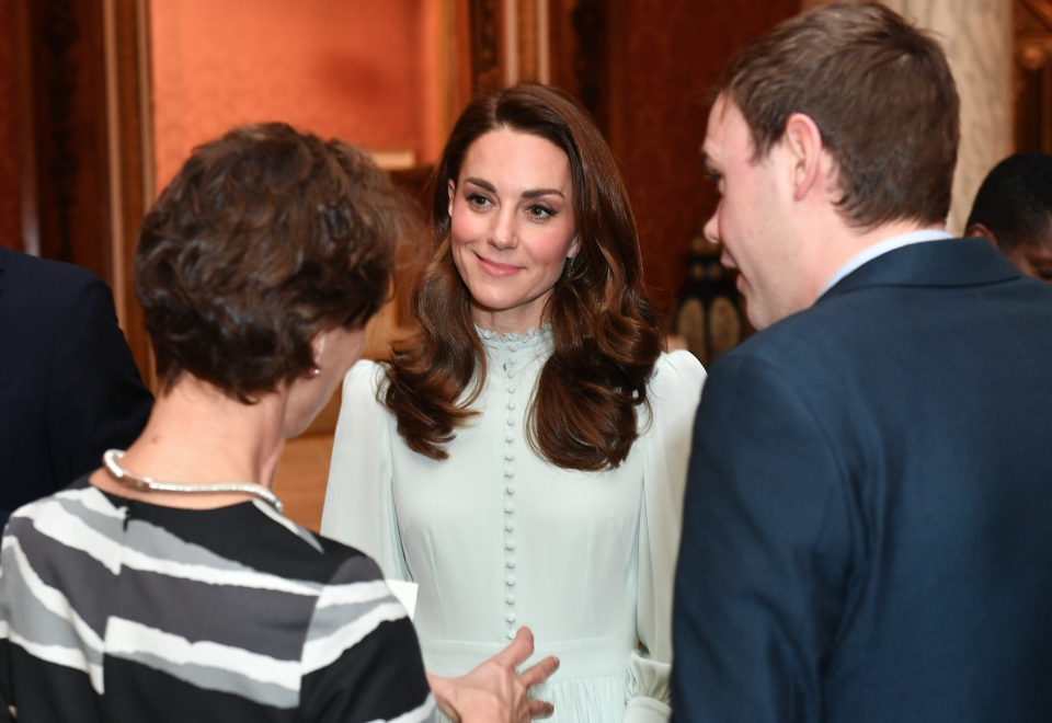 The Duchess of Cambridge wowed in a mint dress. (Photo: Dominic Lipinski – WPA Pool/Getty Images)