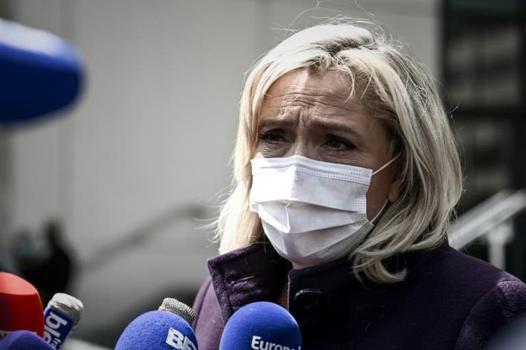 La présidente du Rassemblement National Marine Le Pen à Bordeaux le 19 mai 2021 - Philippe LOPEZ © 2019 AFP