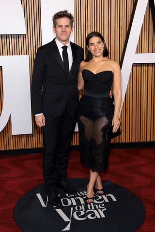 <p>Dimitrios Kambouris/Getty </p> America Ferrera with husband Ryan Piers Williams at Glamour Women of the Year 2023 at Jazz At Lincoln Center on November 07, 2023