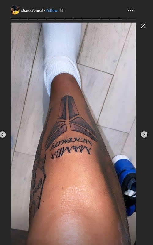 Shareef O'Neal's tattoo dedicated to Kobe Bryant.