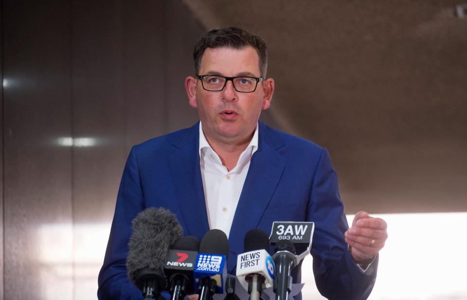 Victorian Premier Daniel Andrews addresses the media on Tuesday. Source: AAP