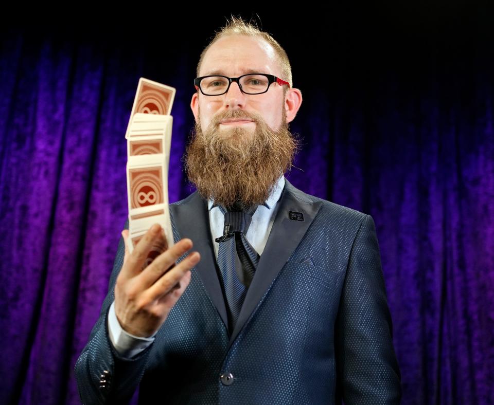 Erik Tait, 37, still performs a trick he learned at his first introduction to magic, as well as a card trick he picked up from his grandfather at age 12.