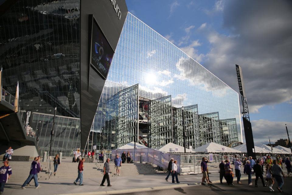 <p>An exterior view of U.S. Bank Stadium, the new home of the Minnesota Vikings. (Photo via the Minnesota Vikings) </p>