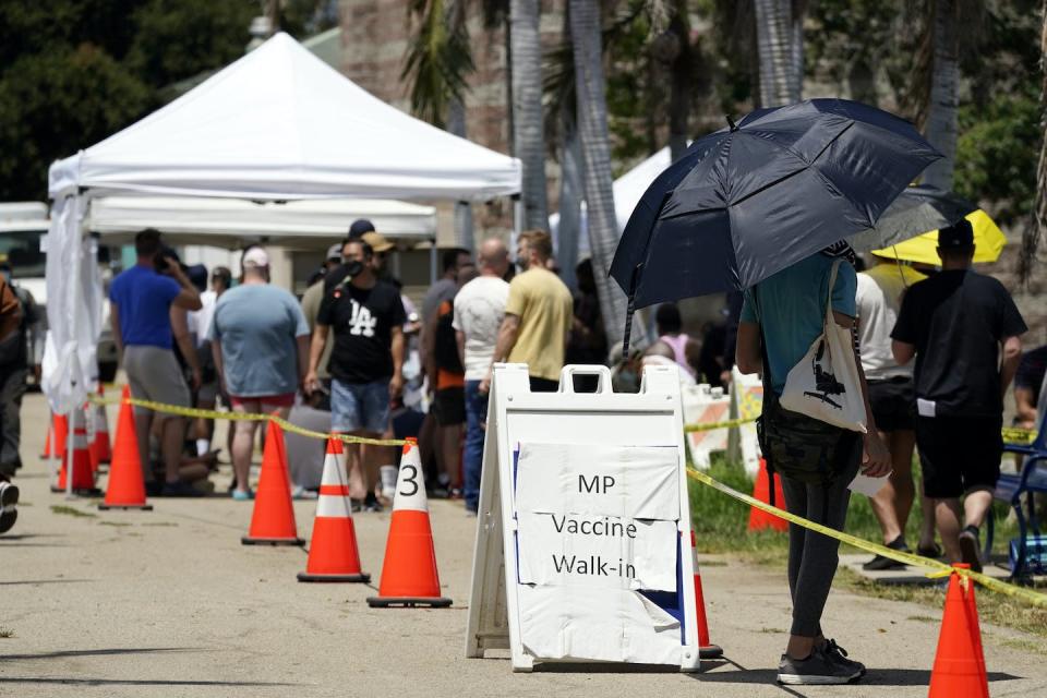 In California and New York City, demand for vaccines has been high among at-risk communities. <a href="https://newsroom.ap.org/detail/MonkeypoxVaccineCalifornia/acac850b3b834fe6aa41d421eb737748/photo?Query=monkeypox%20vaccine&mediaType=photo&sortBy=&dateRange=Anytime&totalCount=59&currentItemNo=13" rel="nofollow noopener" target="_blank" data-ylk="slk:AP Photo/Marcio Jose Sanchez;elm:context_link;itc:0;sec:content-canvas" class="link ">AP Photo/Marcio Jose Sanchez</a>