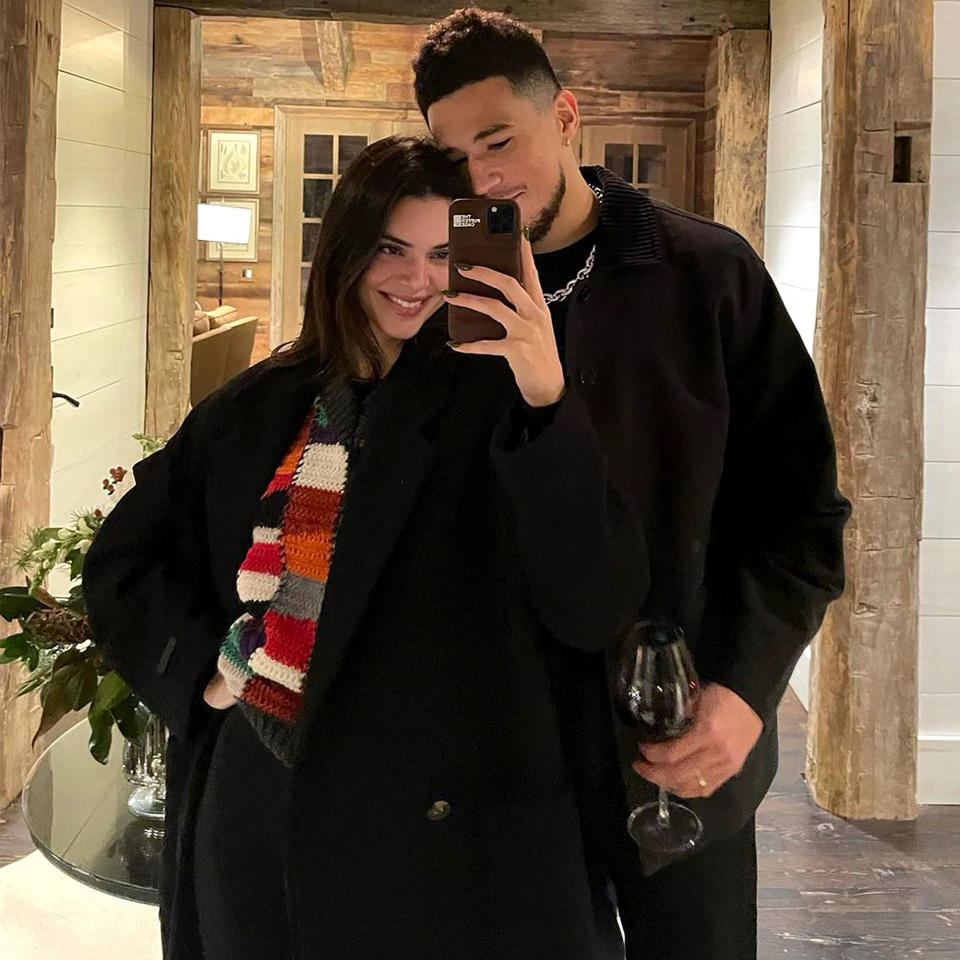The couple got cozy during a winter getaway for New Year's, and they both shared photos via Instagram of their vacation. They went to a rustic location for an intimate weekend in the countryside, sharing wine and nights by the roaring fire.