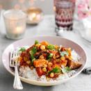 <p>This flavourful, make-ahead curry will be popular with vegetarian guests and keeps well in the freezer.</p><p><strong>Recipe: <a href="https://www.goodhousekeeping.com/uk/food/recipes/a535227/aubergine-chickpea-and-sweet-potato-curry/" rel="nofollow noopener" target="_blank" data-ylk="slk:Aubergine, Chickpea and Sweet Potato Curry;elm:context_link;itc:0;sec:content-canvas" class="link ">Aubergine, Chickpea and Sweet Potato Curry</a></strong></p>