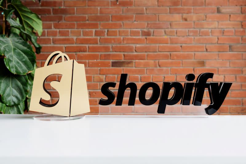 The Shopify logo is seen in this handout image