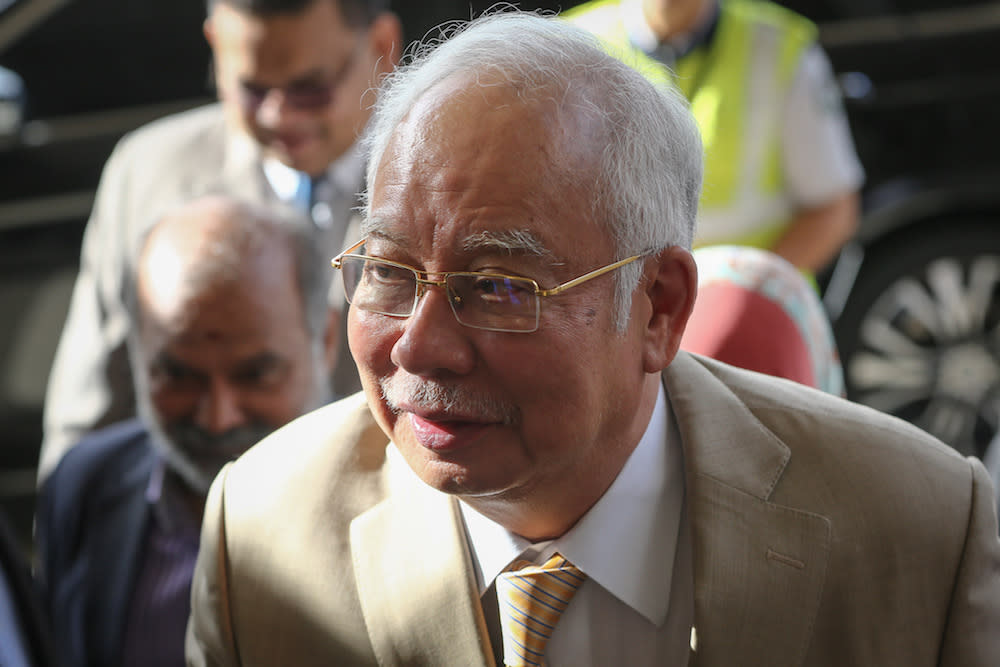 Former prime minister Datuk Seri Najib Razak arrives at the Kuala Lumpur High Court December 11, 2019. — Picture by Yusof Mat Isa