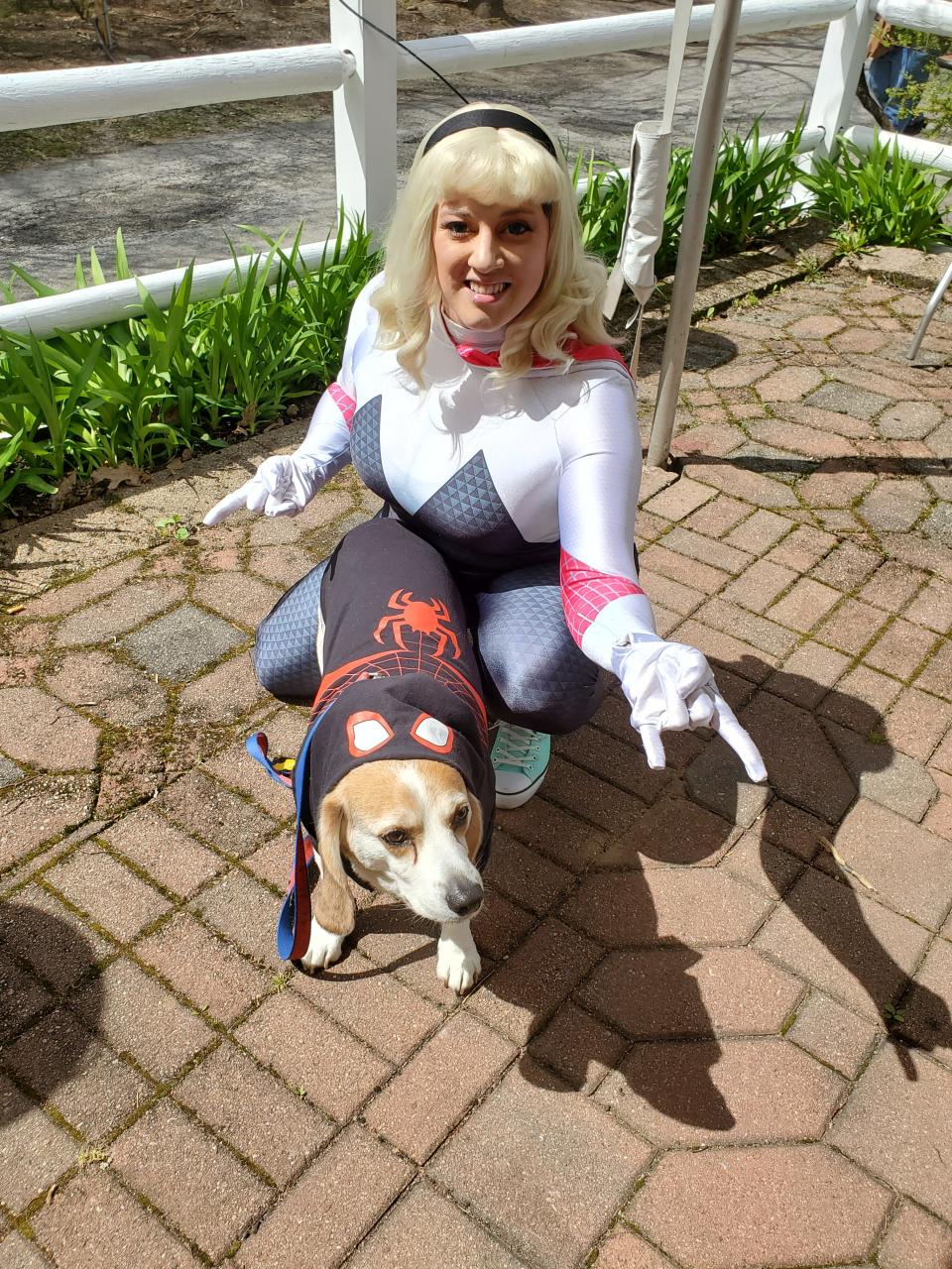 Jasper Jax, the Cosplay Beagle, brought his friend Brianna Ross as she agreed to dress up with him for Free Comic Bood Day in Rochester Saturday, May 7, 2022.