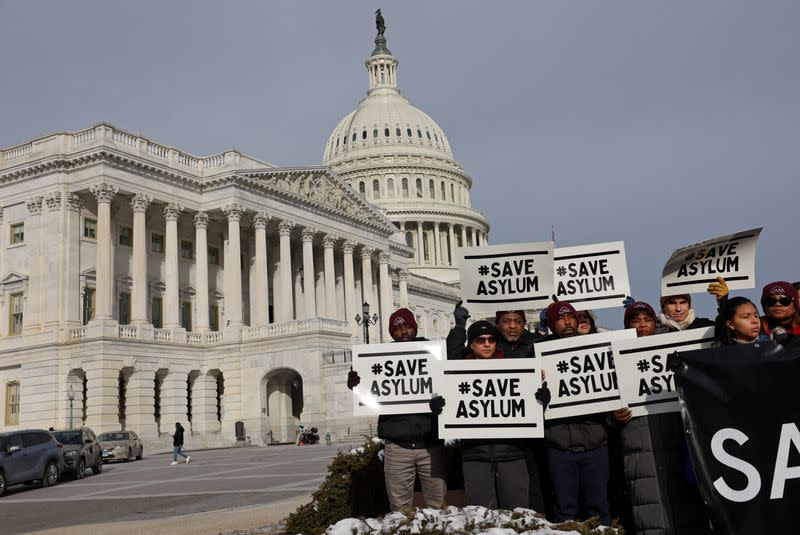 Democrats hold a press conference about border negotiations as the partial government shutdown looms in Washington, U.S.