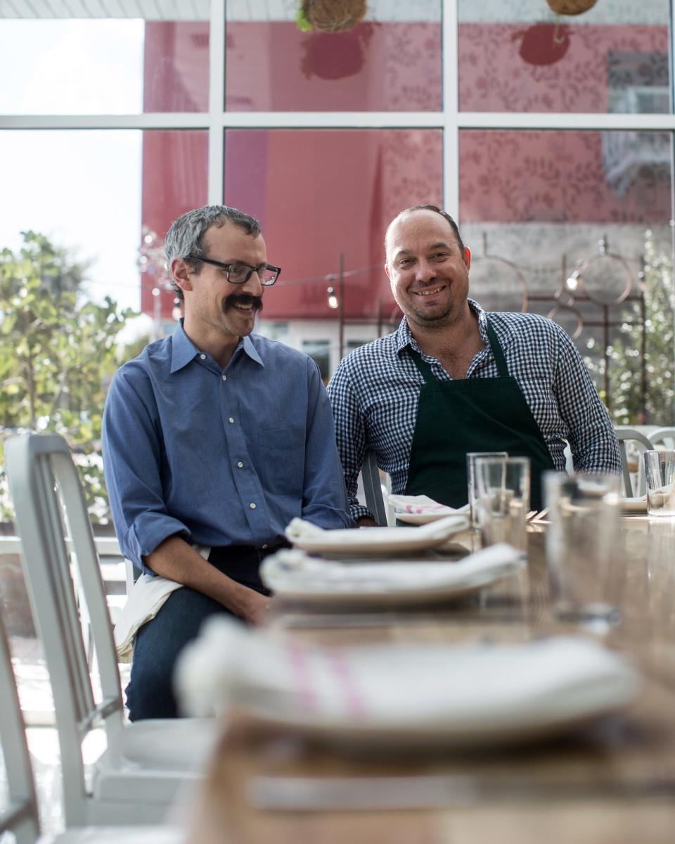 L'Oca d'Oro owners Adam Orman (left) and Chef Fiore Tedesco are co-founders of Good Work Austin, a socially responsible community of local businesses dedicated to supporting small businesses and their employees and advancing equitable and sustainable business practices. The business partners are opening a new pizzeria called Bambino in East Austin next year.