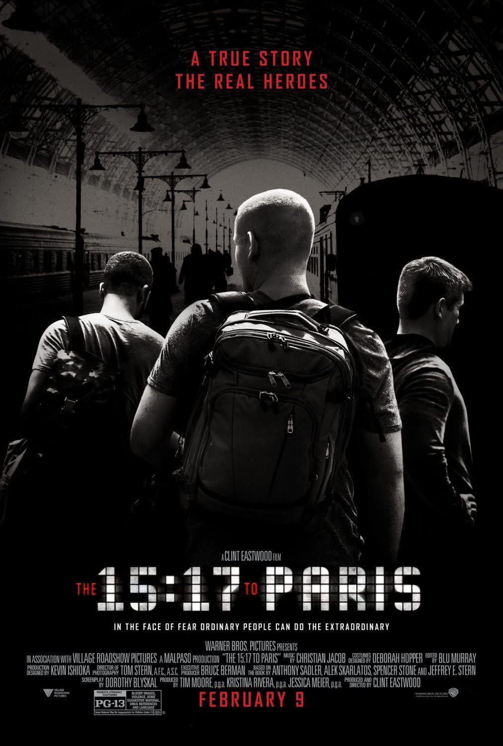 15:17 To Paris POSTER 27x40 Original D/S Movie Poster