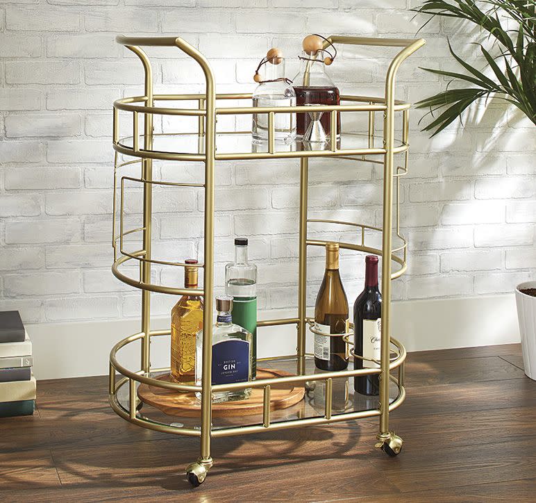 2) Fitzgerald 2-Tier Bar Cart