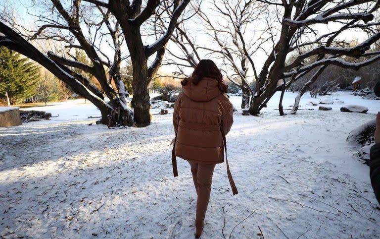 La foto que Cristina Kirchner compartió en la visita que hizo a El Calafate en julio de 2022, antes de un acto por la inauguración de una sala de cine