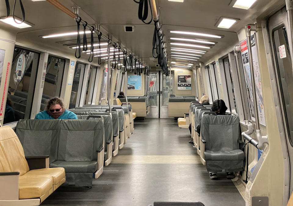 Bay Area Rapid Transit passengers in Richmond, Calif. 