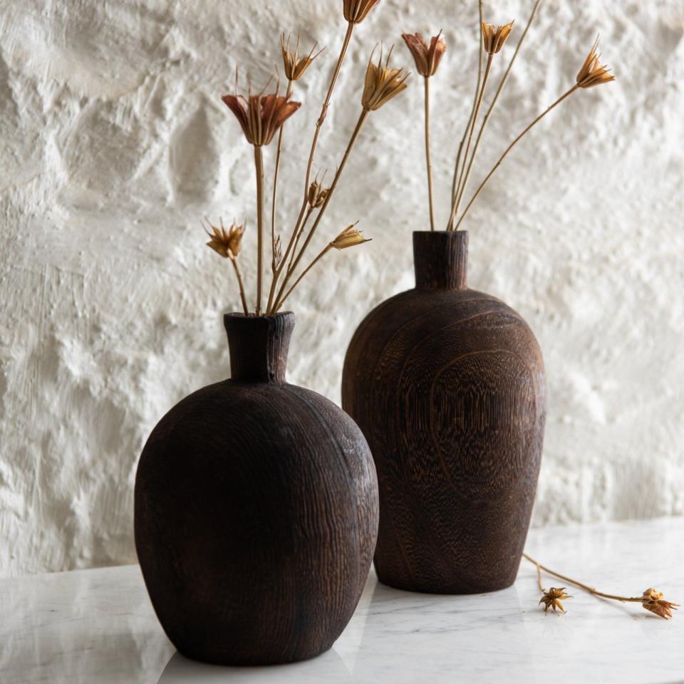 6) Charred Wood Vase