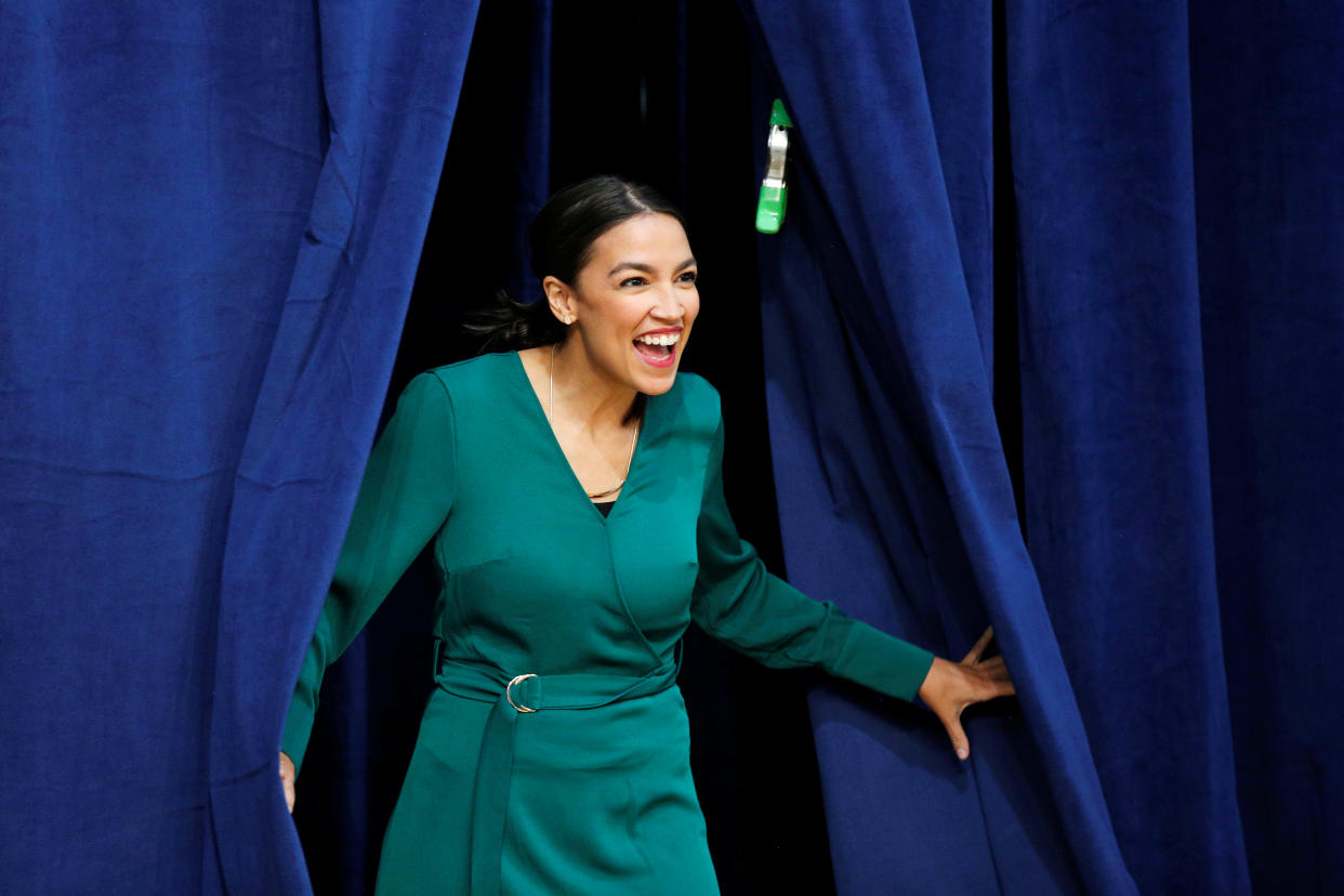 Rep. Alexandria Ocasio-Cortez defended Harry Styles's British Vogue shoot and shared her own fashion tips in an Instagram Q&A. (Photo: REUTERS/Scott Morgan)