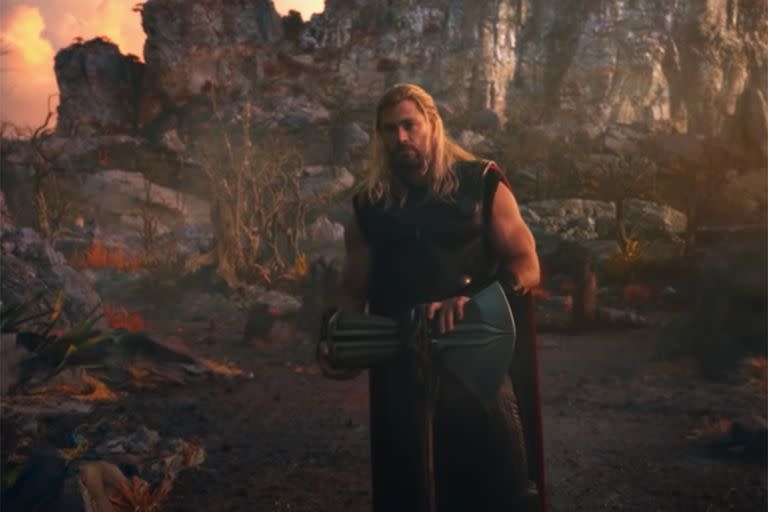 Chris Hemsworth en una escena de Thor: Love and Thunder