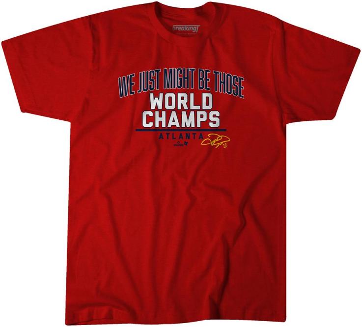 deadmansupplyco Atlanta Braves - 2021 World Series Champions (White) Long Sleeve T-Shirt