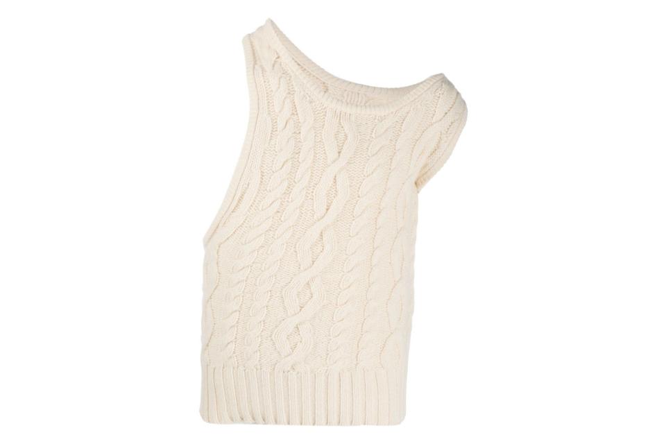 Telfar Cable Knit off-shoulder Jumper