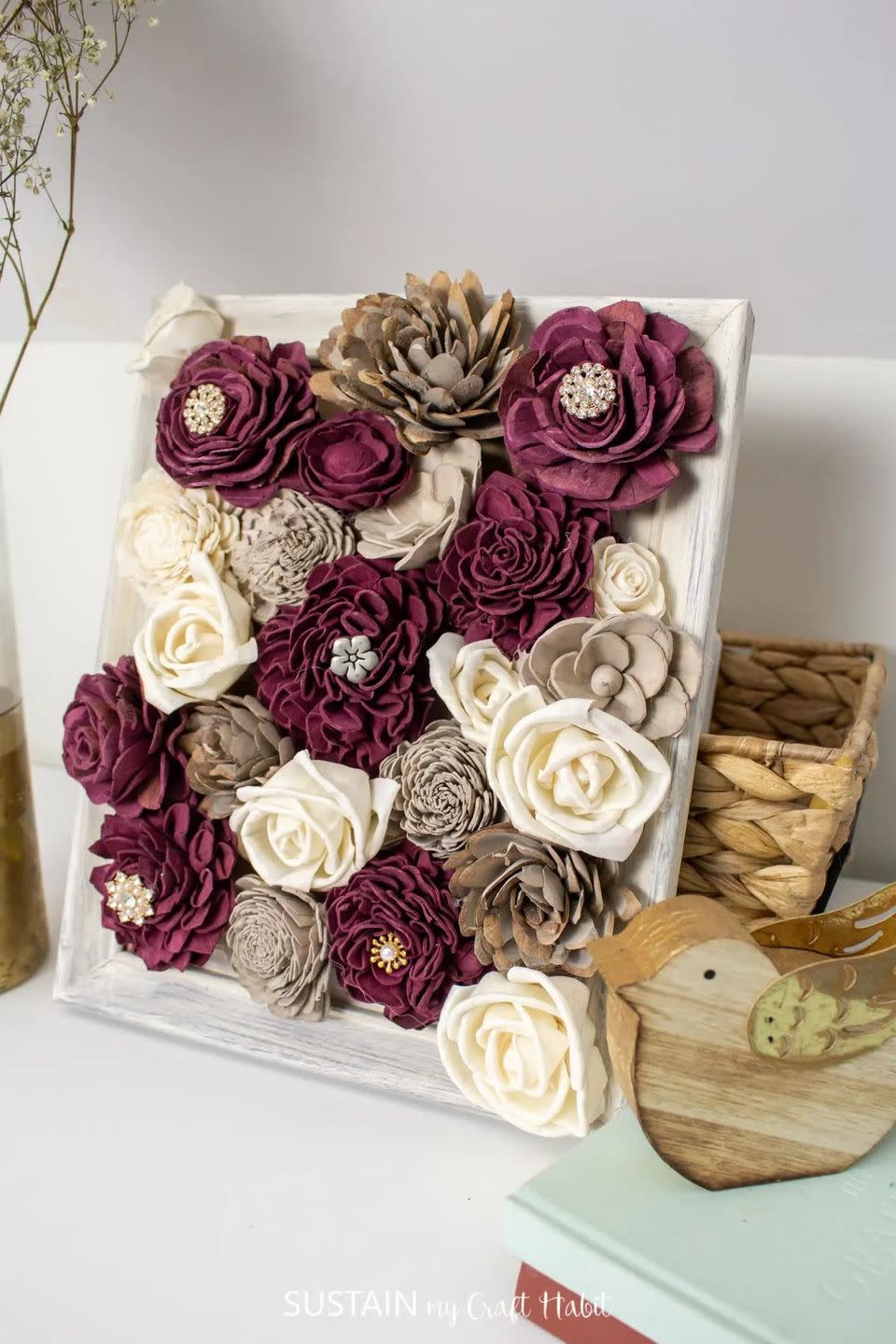 fall crafts for adults framed flowers