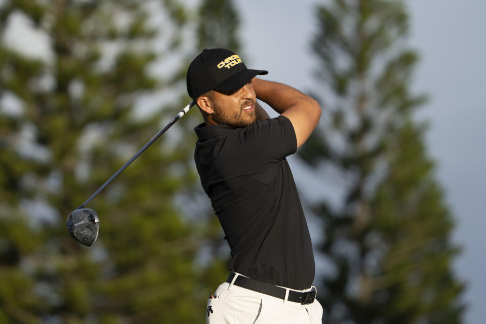 Xander Schauffele hits his tee shot on the third hole during the first round of The Sentry golf tournament at Kapalua Golf – The Plantation Course. Mandatory Credit: Kyle Terada-USA TODAY Sports