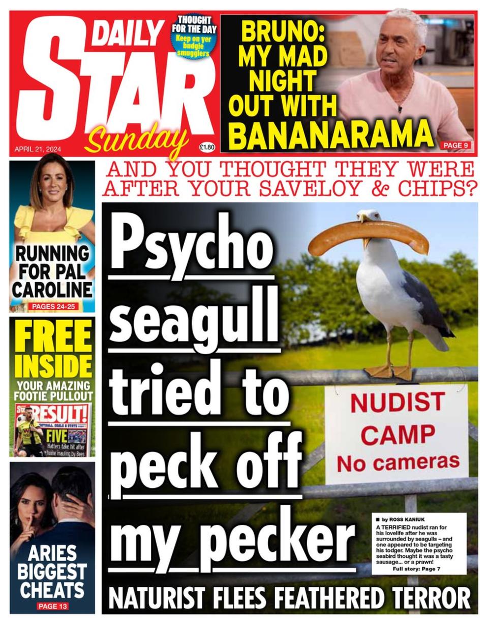 The Daily Star Sunday front page