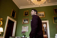 WASHINGTON, DC - MAY 9: Nathan Eovaldi #17 of the Boston Red Sox takes a tour during a visit to the White House in recognition of the 2018 World Series championship on May 9, 2019 in Washington, DC. (Photo by Billie Weiss/Boston Red Sox/Getty Images)