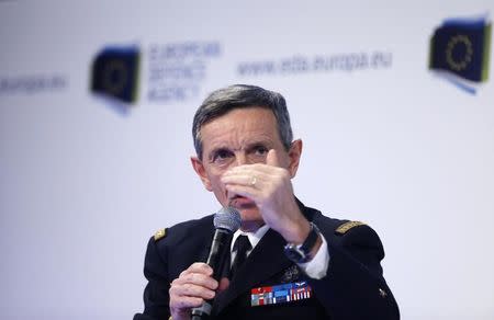 NATO's Supreme Allied Commander Transformation General Jean-Paul Palomeros speaks at the European Defence Agency annual conference in Brussels March 21, 2013. REUTERS/Francois Lenoir