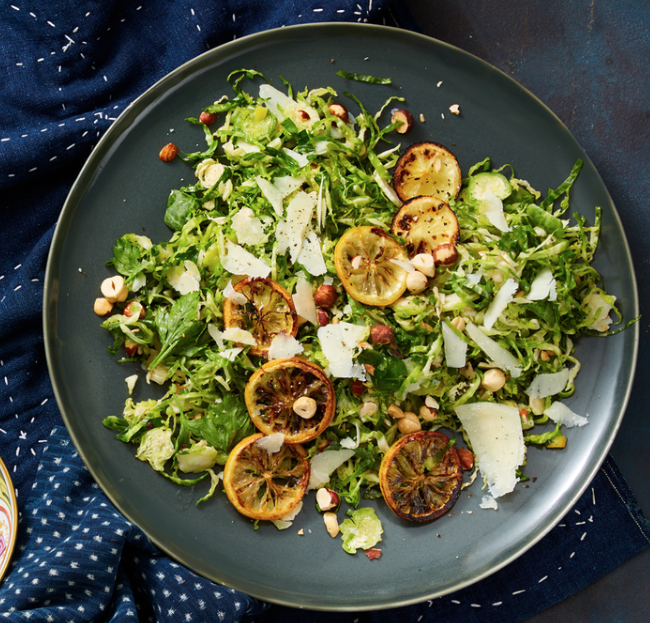 20) Shaved Brussels Sprout Salad