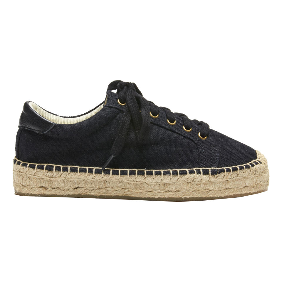 Canvas Platform Tennis Sneaker