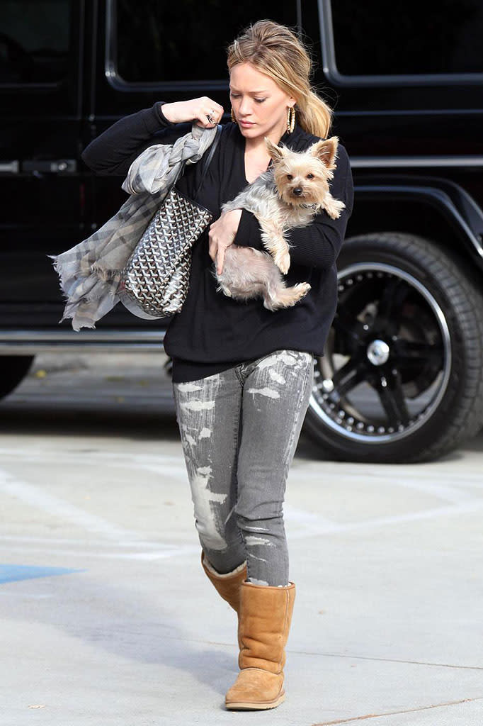 Duff Hilary With Dog