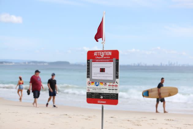 A number of major Gold Coast beaches were closed from midnight on Tuesday over COVID-19 concerns.