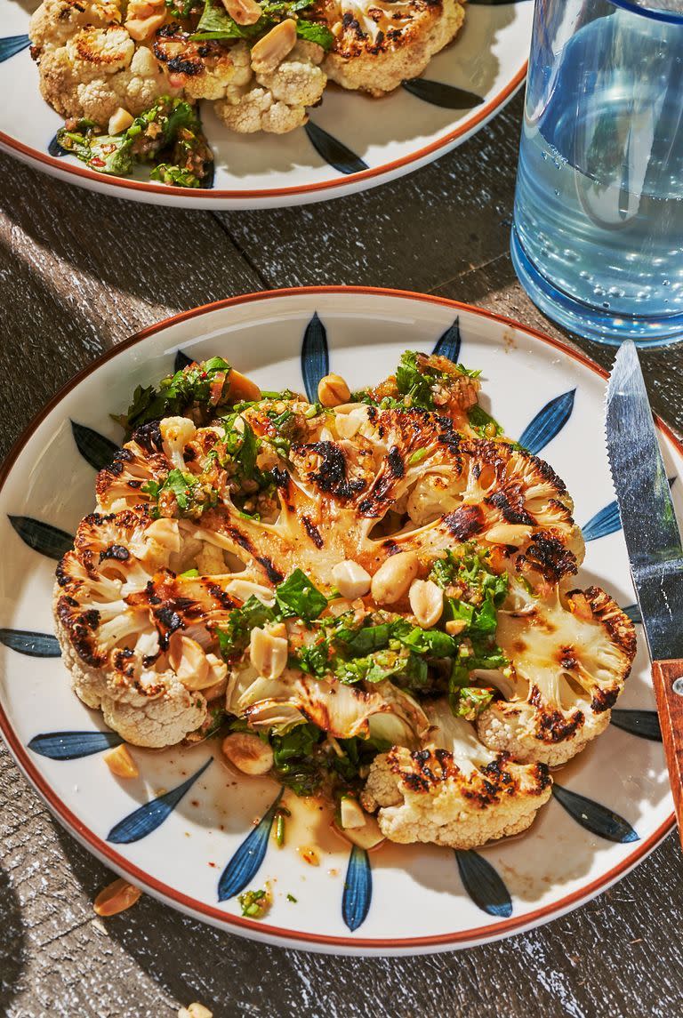 thai inspired grilled cauliflower steak