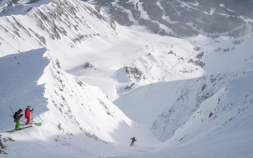 Will Robson descending Big Couloir - Jon Stone