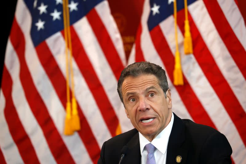 New York Governor Andrew Cuomo holds daily briefing during outbreak of the coronavirus disease (COVID-19) in Valhalla