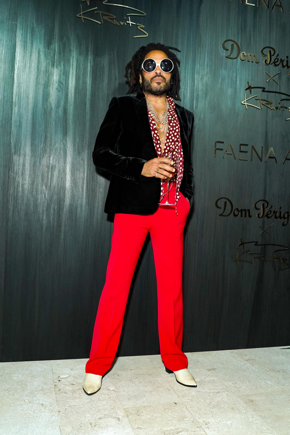 Lenny Kravitz at a Dom Perignon party in Miami on Dec. 4.