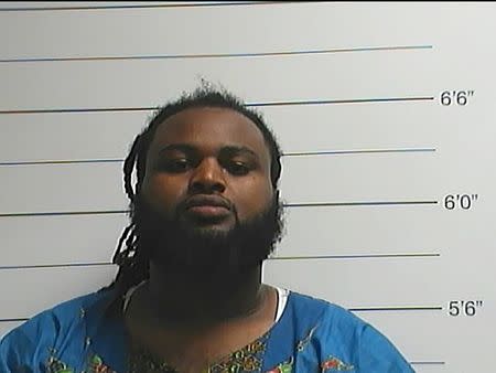 Cardell Hayes is seen in a booking photo released by the New Orleans Police Department, in New Orleans, Louisiana April 10, 2016. REUTERS/New Orleans Police Department/Handout via Reuters