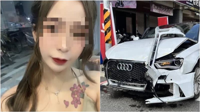 奧迪妹酒駕撞死人只擔心車，1原因車子拿不回了。（圖／翻攝畫面）