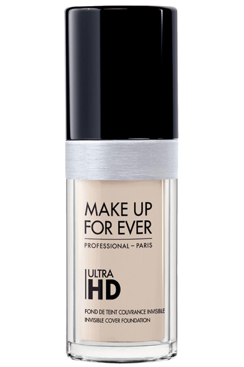 <p>This milky formula lends intense coverage but somehow never looks cakey. </p><p><strong>Make Up For Ever</strong> Ultra HD Invisible Cover Foundation, $43, <a rel="nofollow noopener" href="http://www.sephora.com/ultra-hd-invisible-cover-foundation-P398321?skuId=1708957&icid2=products%20grid:p398321" target="_blank" data-ylk="slk:sephora.com;elm:context_link;itc:0;sec:content-canvas" class="link ">sephora.com</a>.</p>