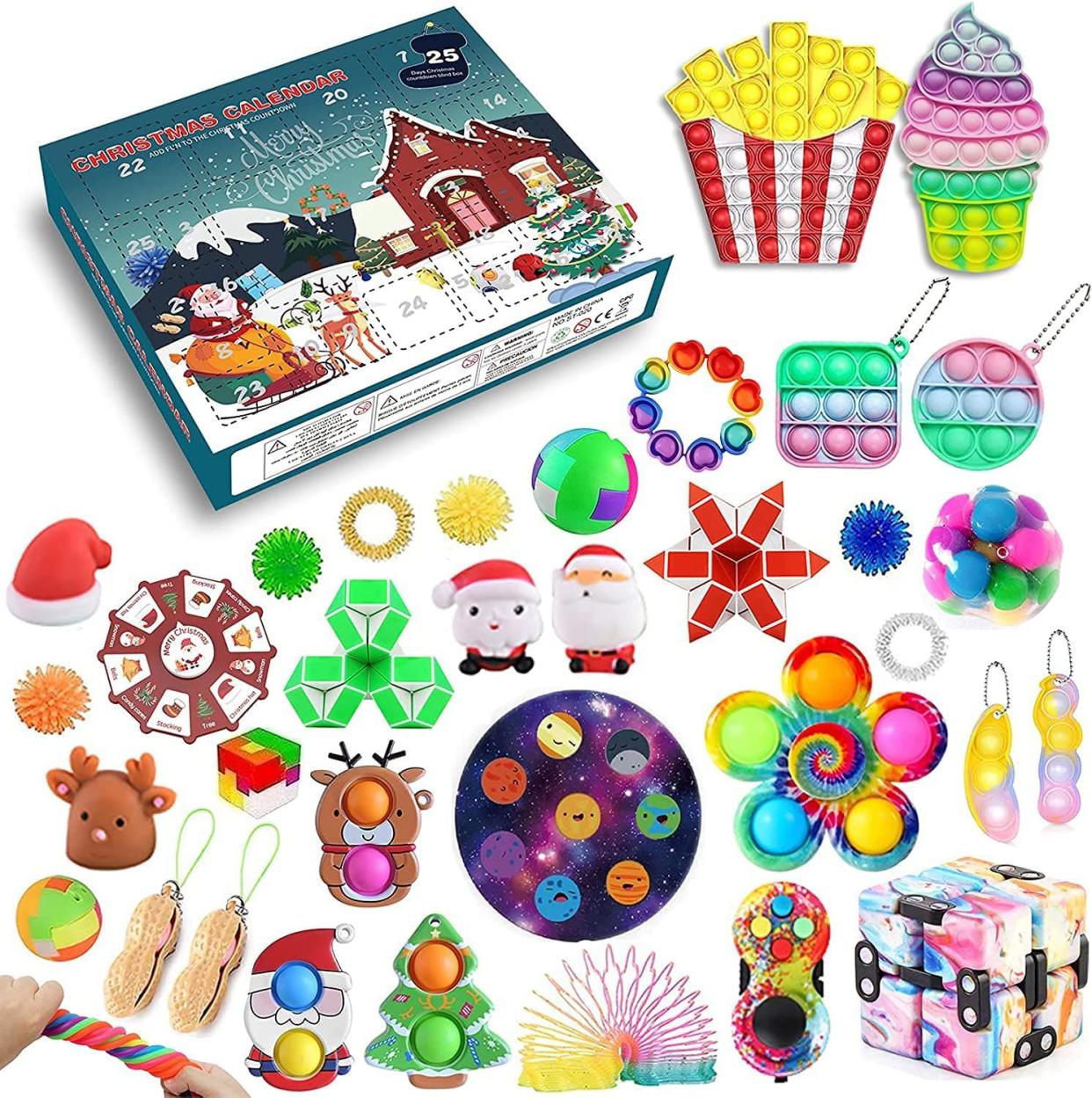 Christmas Calendar Countdown Fidget Toy Set
