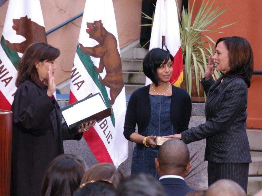 Kamala Harris was sworn in in 2011.