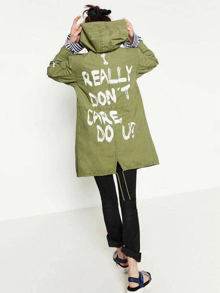 The back side of Melania Trump’s jacket, seen on the Zara website (Zara)