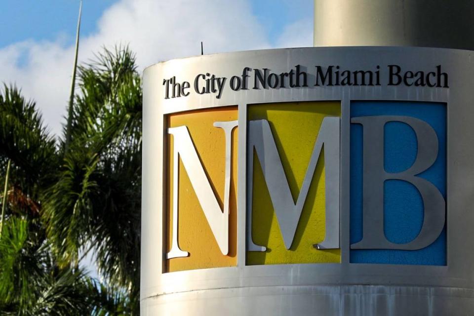 A portion of the welcome sign travelers can see from North East 19th Avenue in North Miami Beach, Florida, on Friday, March 18, 2022.