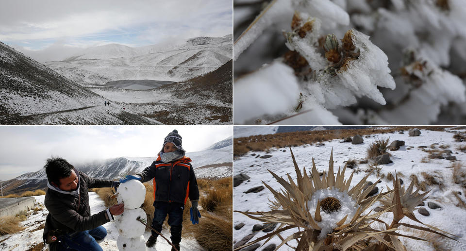 FOTOS: Frío y nieve, así se ve ahora el Nevado de Toluca