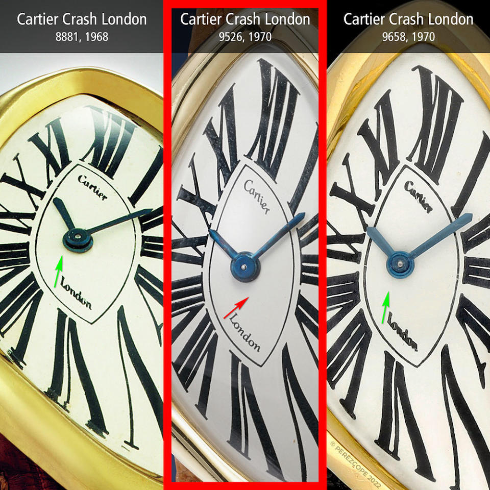 Cartier London Crash Watches Presented with the Phillips Offering (Center) Presented on Perezcope